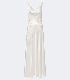 La Fuori Là Fuori Embellished embroidered silk gown