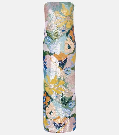 La Fuori LÃ  Fuori Embroidered jacquard corset gown