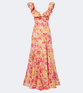 La Fuori Là Fuori Genevieve's floral embellished maxi dress
