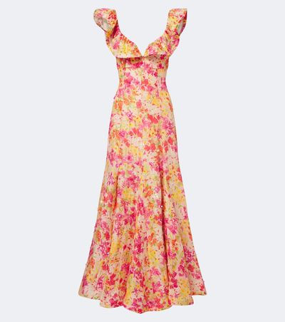 La Fuori Là Fuori Genevieve's floral embellished maxi dress