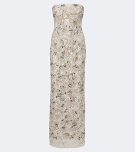 La Fuori Là Fuori Icey Rose embellished floral bustier gown