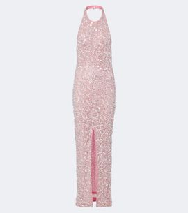 La Fuori Là Fuori Isolde sequined halterneck gown