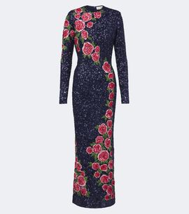 La Fuori Là Fuori Rose Nocturne embellished gown