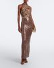La Fuori Là Fuori Scales of Gold embellished halterneck gown - 2