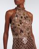 La Fuori Là Fuori Scales of Gold embellished halterneck gown - 3