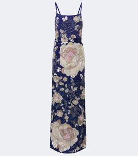 La Fuori Là Fuori Sequined floral gown