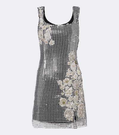 La Fuori Là Fuori Shell sequined chainmail minidress