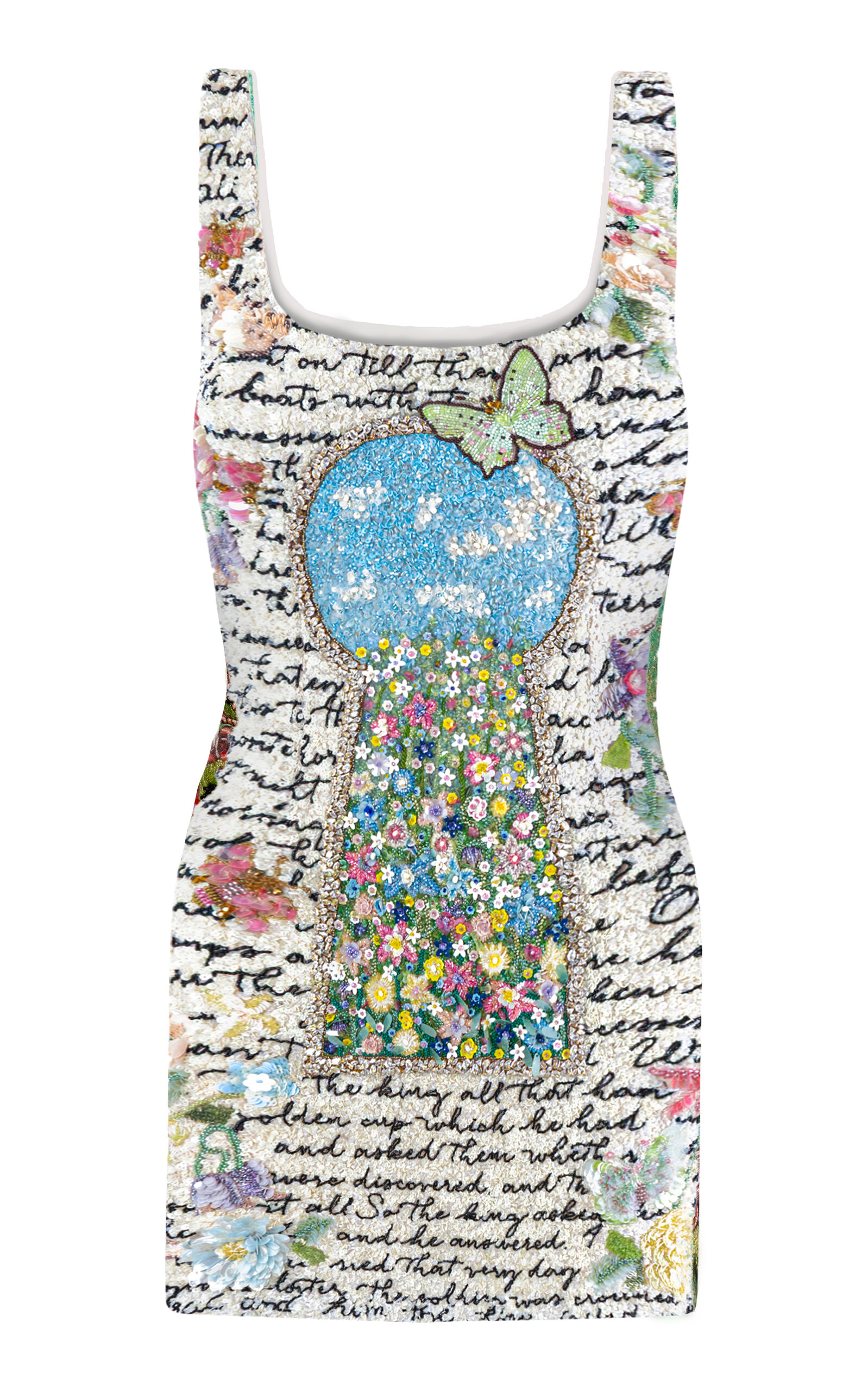 La Fuori La Fuori Aurete Enchanted Garden Embroidered Tulle Mini Dress