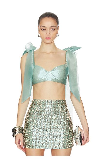 LA FUORI LA FUORI Blue Mirage Bra Top