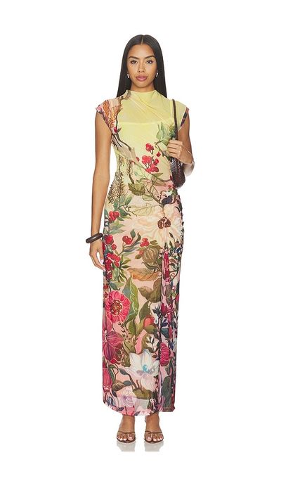 LA FUORI LA FUORI Botanical Symphony Printed Bodycon Dress