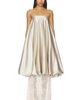LA FUORI LA FUORI Champagne Lace Gown - 1