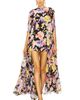 LA FUORI LA FUORI Coralia Gathered Cape Dress - 1