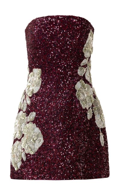 La Fuori La Fuori Embellished Strapless Mini Dress