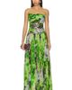 LA FUORI LA FUORI Fairy Fern Printed Draped Dress - 1