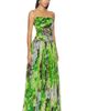 LA FUORI LA FUORI Fairy Fern Printed Draped Dress - 2