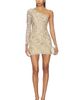 LA FUORI LA FUORI Frosted Silver Mini Dress - 1