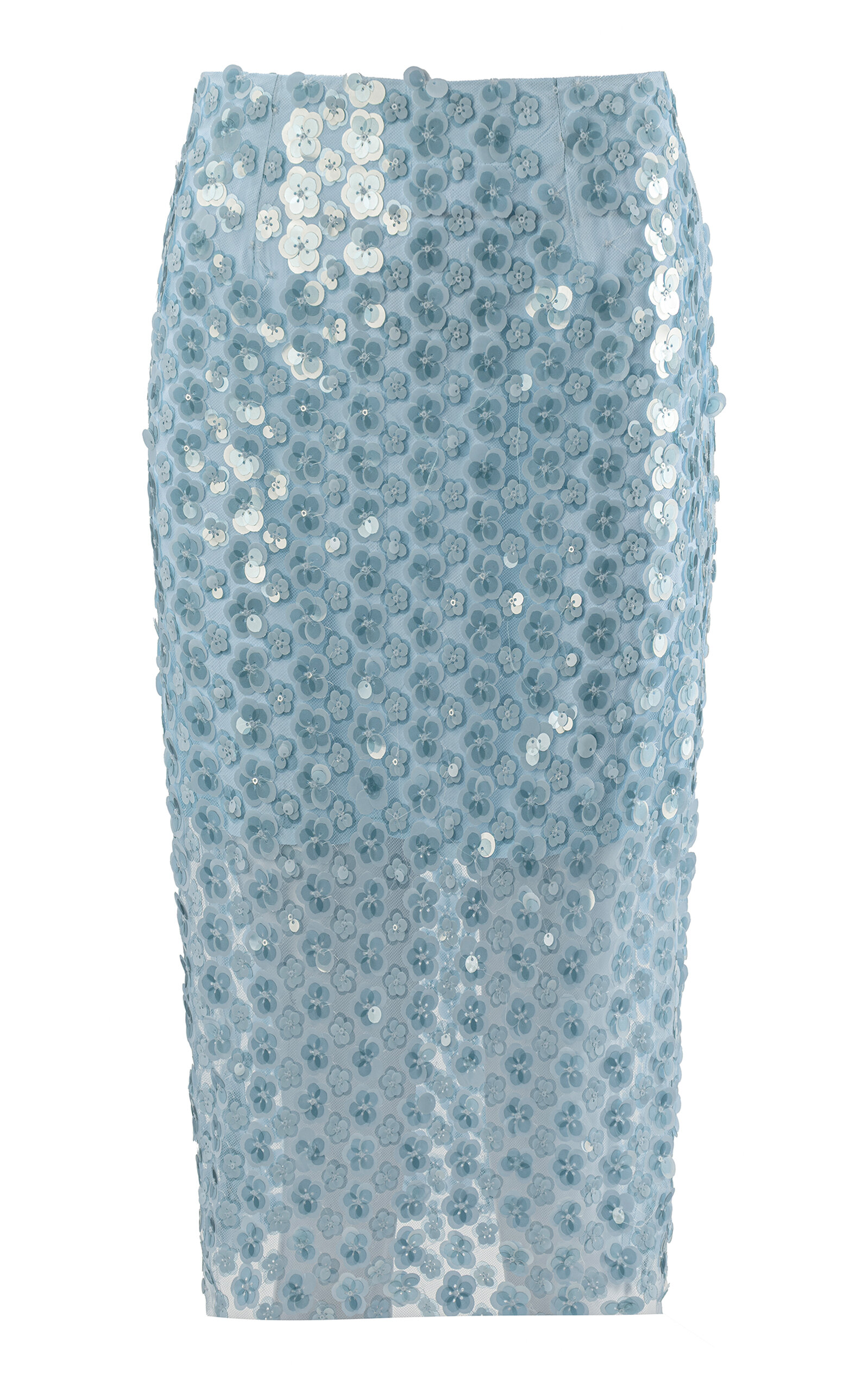 La Fuori La Fuori Moonstone Sequined Midi Skirt