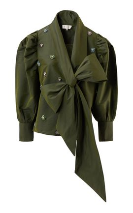 La Fuori La Fuori Olive Elan Embellished Blouse