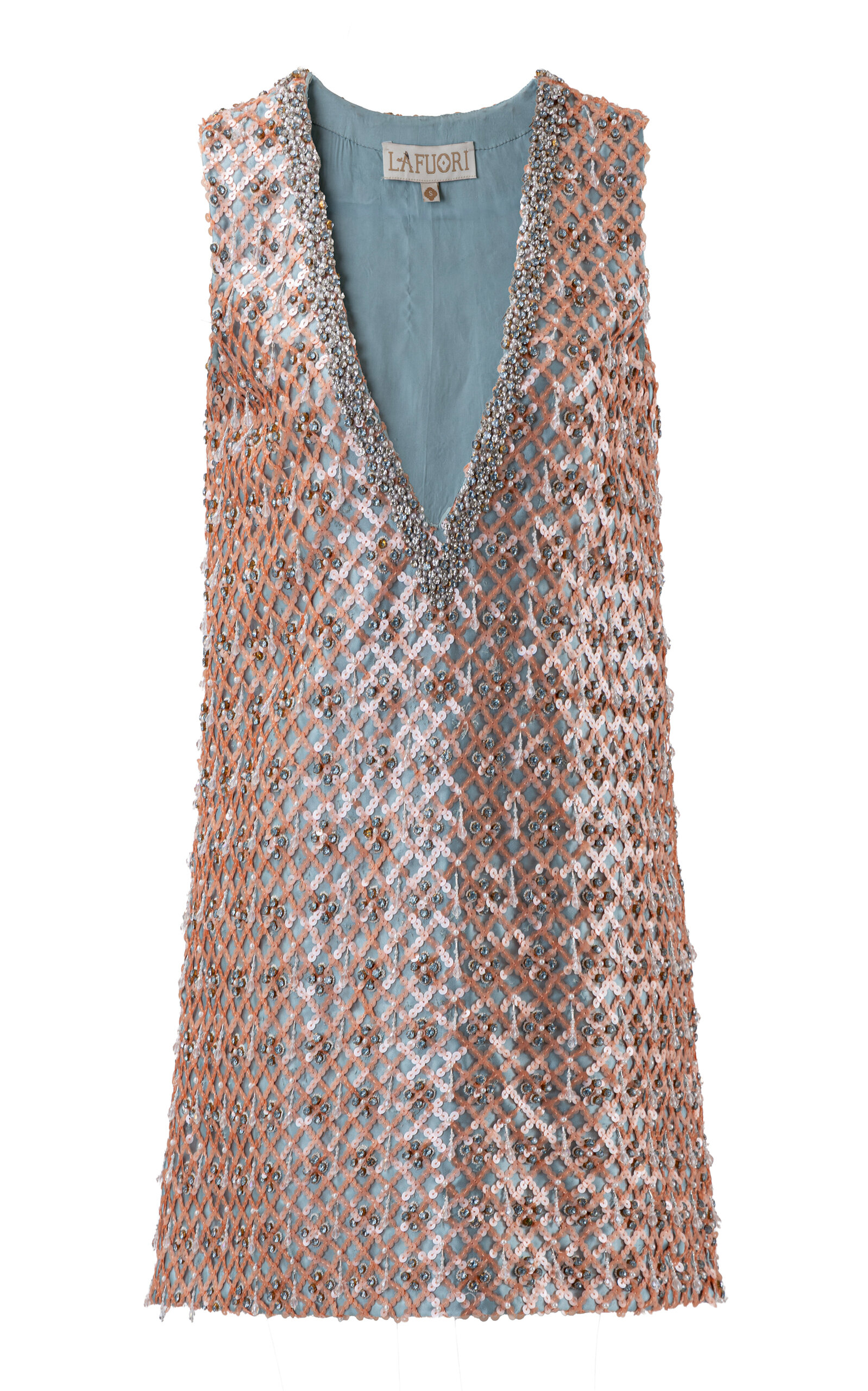 La Fuori La Fuori Rose Mirage Embellished Mini Dress