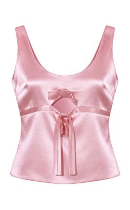 La Fuori La Fuori Sorbet Silk Bow Top