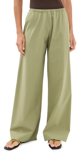 La Ligne La Ligne Cotton Poplin Colby Pants Olive