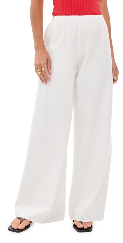 La Ligne La Ligne Cotton Poplin Colby Pants White