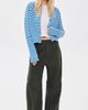 La Ligne La Ligne Fine Line Mini Marina Cardigan Cerulean/Ivory - 5
