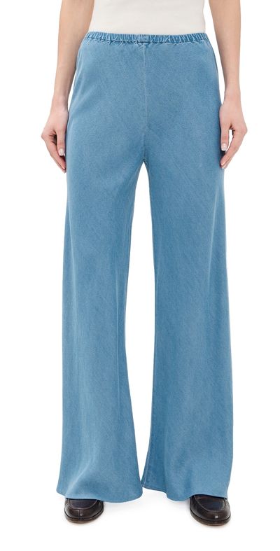 La Ligne La Ligne Garment Dyed Colby Pants Chambray