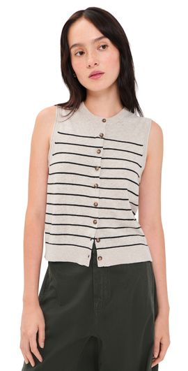 La Ligne La Ligne Lee Sweater Vest Tan/Black
