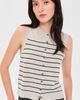 La Ligne La Ligne Lee Sweater Vest Tan/Black - 2
