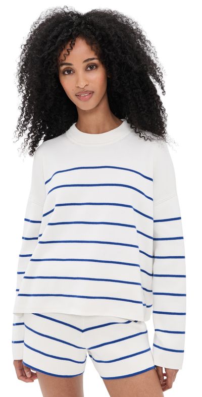 La Ligne La Ligne Leo Sweater Cream/Cobalt