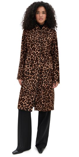 La Ligne La Ligne Leopard Printed Pony Hair Coat Leopard