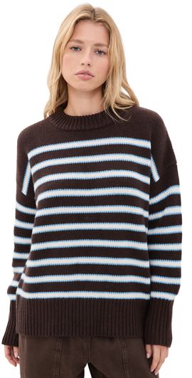 La Ligne La Ligne Marin Sweater Chocolate/Ivory/Cerulean