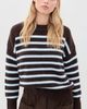 La Ligne La Ligne Marin Sweater Chocolate/Ivory/Cerulean - 2