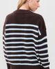 La Ligne La Ligne Marin Sweater Chocolate/Ivory/Cerulean - 3