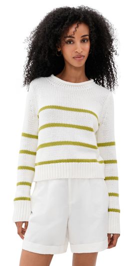 La Ligne La Ligne Mini Marina Sweater Cream/Key Lime