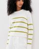 La Ligne La Ligne Mini Marina Sweater Cream/Key Lime - 2