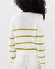 La Ligne La Ligne Mini Marina Sweater Cream/Key Lime - 3
