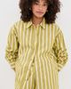 La Ligne La Ligne Oversized Button Down Shirt Pistachio Multi - 2