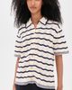 La Ligne La Ligne Oversized Short Sleeve Shirt Cream/Navy - 2