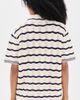 La Ligne La Ligne Oversized Short Sleeve Shirt Cream/Navy - 3