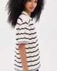 La Ligne La Ligne Oversized Short Sleeve Shirt Cream/Navy - 4