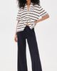 La Ligne La Ligne Oversized Short Sleeve Shirt Cream/Navy - 5