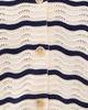 La Ligne La Ligne Oversized Short Sleeve Shirt Cream/Navy - 6