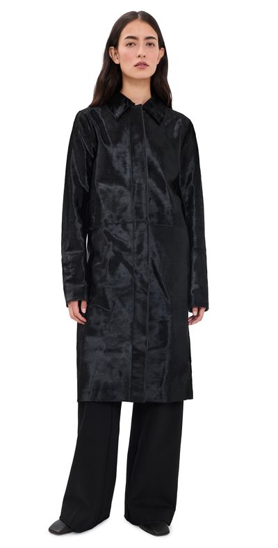 La Ligne La Ligne Pony Hair Caro Coat Black