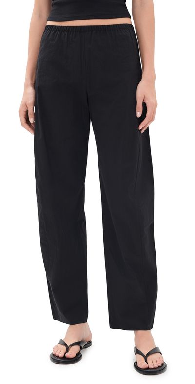 La Ligne La Ligne Poplin Barrel Leg Colby Pants Black
