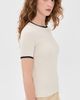 La Ligne La Ligne Ringer Le'Rib Tee Cream/Black - 4