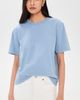 La Ligne La Ligne Short Sleeve Boyfriend Tee Garment Wash Chambray - 2