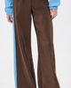 La Ligne La Ligne Side Stripe Colby Pants Chocolate/Cerulean - 2