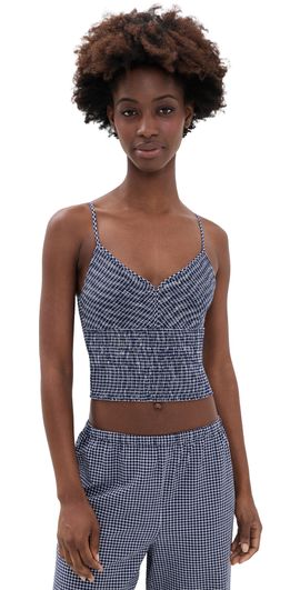 La Ligne La Ligne Smocked Top Midnight/White